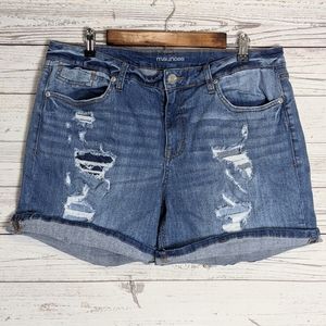 MAURICES DESTROYED MIDI SHORTS